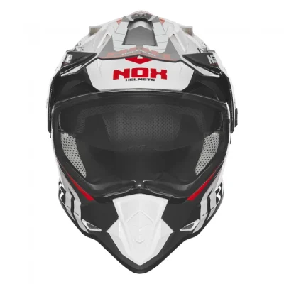 Кацига Nox N312 Vapor Бела/Црвена