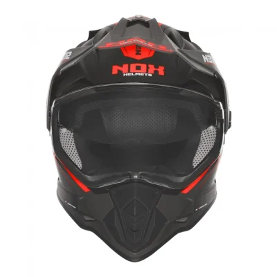 Кацига Nox N312 Vapor Мат Црна/Црвена