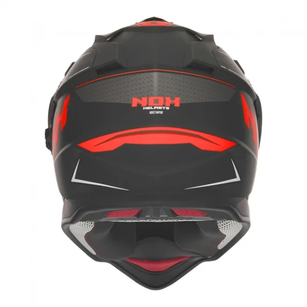 Кацига Nox N312 Vapor Мат Црна/Црвена - Image 3