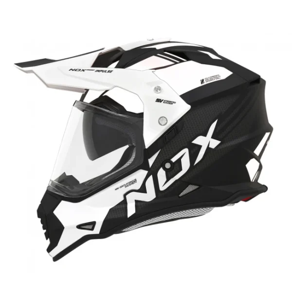 Кацига Nox N312 Impulse црна бела
