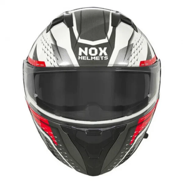 Кацига Nox N966 Focal бела црвена - Image 3