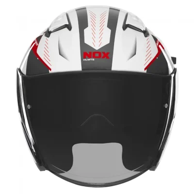 Кацига NOX N130 MYST бела/црвена
