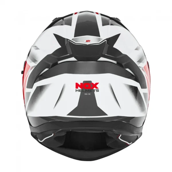 Кацига Nox N401 Xeno бела црвена - Image 3