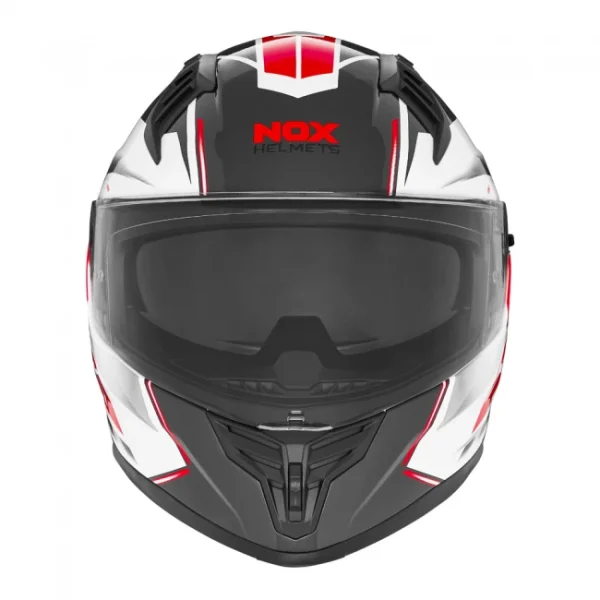 Кацига Nox N401 Xeno бела црвена - Image 2