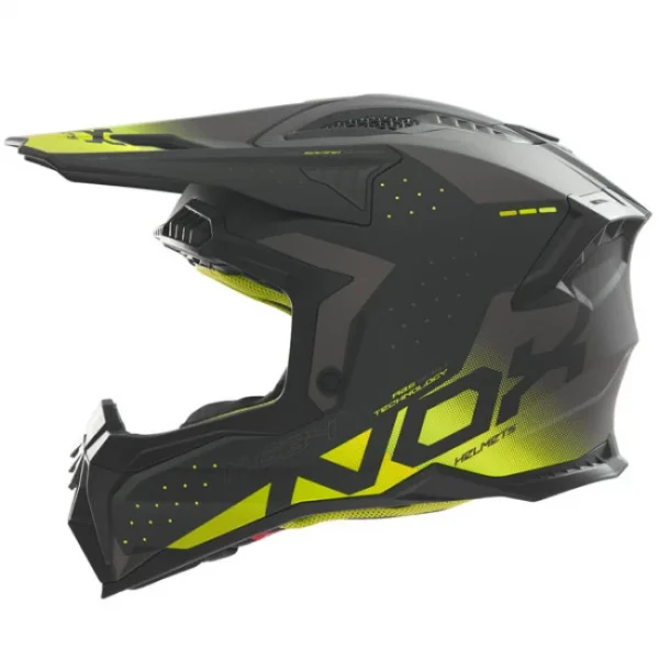 Кацига Nox N634 Gradient Црна мат / Флуо жолта